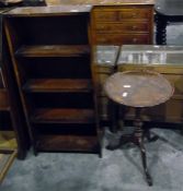 Walnut veneered wine table with moulded piecrust r