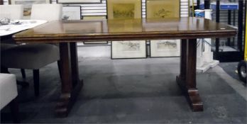 20th century reproduction elm veneered and cross-b