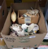 Large quantity of shells, Wade whimsies, etc (1 bo