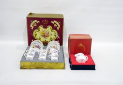 Royal Crown Derby porcelain posy pattern coffee se