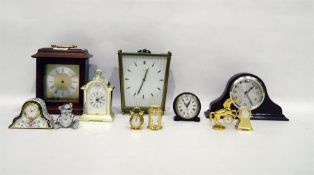 Assortment of mantel and miniature clocks and time