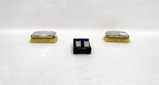 Pair of Edwardian silver napkin rings, waisted and