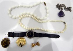 Quantity of costume jewellery, cufflinks, silver m