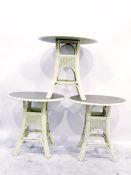 Three circular conservatory tables with boardroom