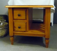 Modern pine occasional table with moulded edge top