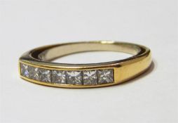 18ct gold and diamond eternity ring set with seven