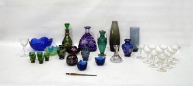 Amethyst flash glass cut glass decanter (lacking s
