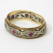 9ct gold scarf ring (dented)