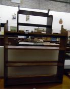 Freestanding open-backed four-tier bookcase, 91cm