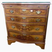 Georgian-style mahogany serpentine-front bachelor'