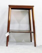 Walnut veneered crossbanded two tier table