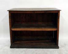 19th century oak open two tier cupboard, 124cm wid