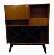 Mid 20th century veneered cocktail cabinet, 100cm