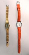 Lady's rolled gold Montine wristwatch with flexibl