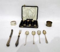 Set of six silver coffee bean spoons, Birmingham 1