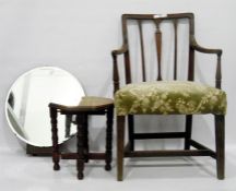 Brass standard lamp on floral circular base