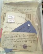 Quantity of invoices from late 1800's, relating to Cheltenham, Faringdon , Banbury etc. ( 1 folder)