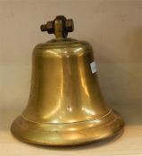 Mid 20th century brass ship's bell for the oil tanker, 