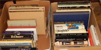 Collection of books on ballet including Salter, Elizabeth 