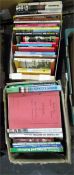 Two boxes of railway books