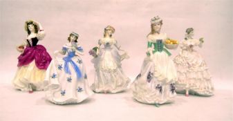 Coalport figure 'Ripe Cherries Ripe', a Coalport figure 'Lavender Sweet Lavender', a Royal Worcester