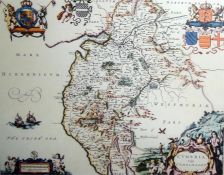 Quantity of modern reproduction maps, modern silhouettes, etc