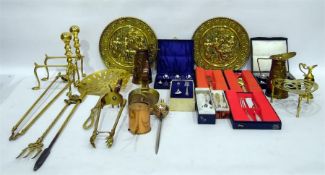 Quantity of cased flatware and assorted metalware