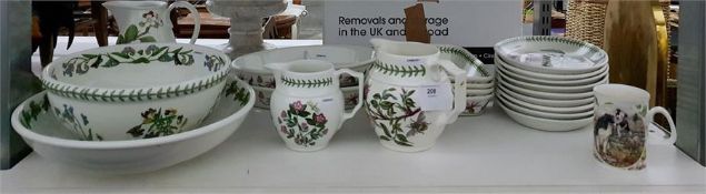 Quantity of Portmeirion Botanic Garden including large fruit bowl, vegetable serving dishes, oval