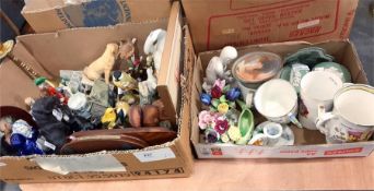 Large quantity of ornaments including Sherratt & Simpson, Royal Worcester, commemorative mugs, green