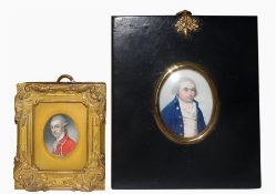 19th century miniature portrait on ivory  