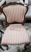 Late Victorian mahogany framed standard chair with