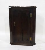 Early 19th century mahogany hanging corner cupboar