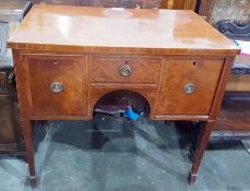 19th century mahogany sideboard having an arrangem