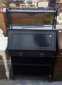 Lady's dark stained oak writing desk, the superstr