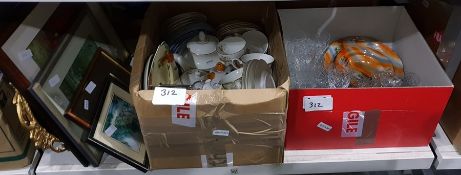Quantity of assorted ceramics and glass including