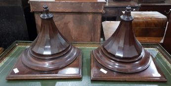 Pair of 19th century mahogany wall brackets, each