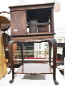 Reproduction mahogany library revolving bookcase r