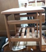 Tile topped coffee table and an oak two-tier tea t