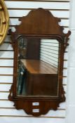 19th century mahogany Chippendale style wall mirro