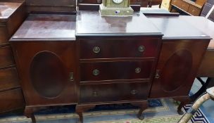 Early 20th century mahogany breakfront sideboard h