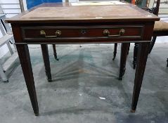 Continental rectangular top writing table with ins