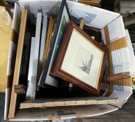 Large quantity of framed prints, assorted ceramics