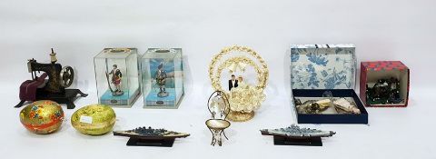 Vintage wedding cake decoration of a bridal couple