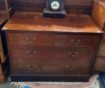 19th century(?) mahogany straight-front chest of t