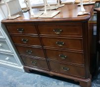 White painted chest of two short over three long d