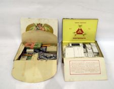 Collection of fountain nibs and sewing needles to