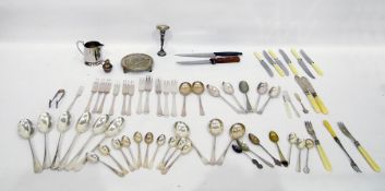 Silver 925 pill box and a quantity of plate to inc