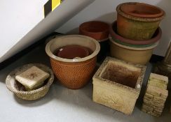 Large collection of assorted planters to include c