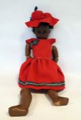 Rare Simon & Halbig bisque headed black doll in re