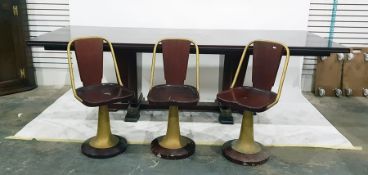 Mahogany dining table (seating 12) and a set of 10